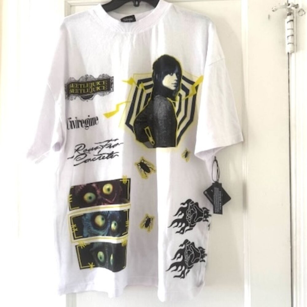 Civil Regime & Beetlejuice Collab Jenna Ortega Tee Gothic Grunge Streetwear
